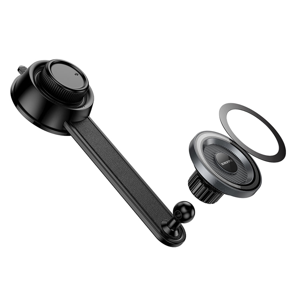 Support Auto Magnétique Borofone BH123 Profit, 4.5 pouces - 7 pouces, Noir