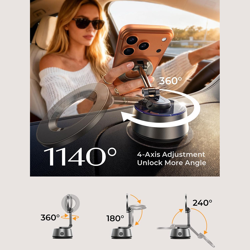 Magnetische Autohalterung Lisen A690, Universal, Grau