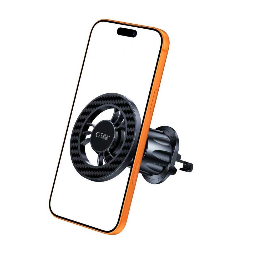 Support Auto Magnétique Tech-Protect N56 Carbon Vent, Universel, Noir