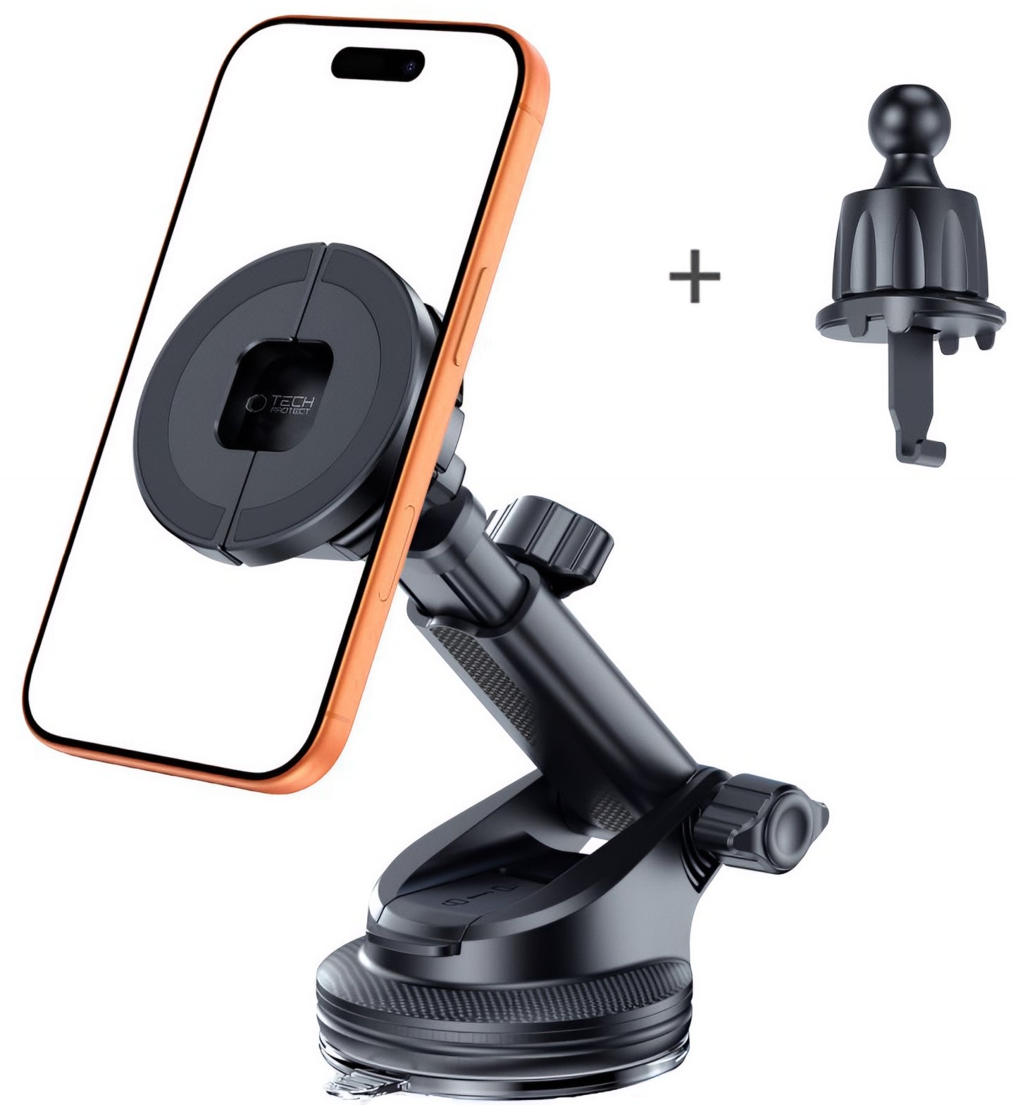 Support Auto Magnétique Tech-Protect N62 2en1, Universel, Noir