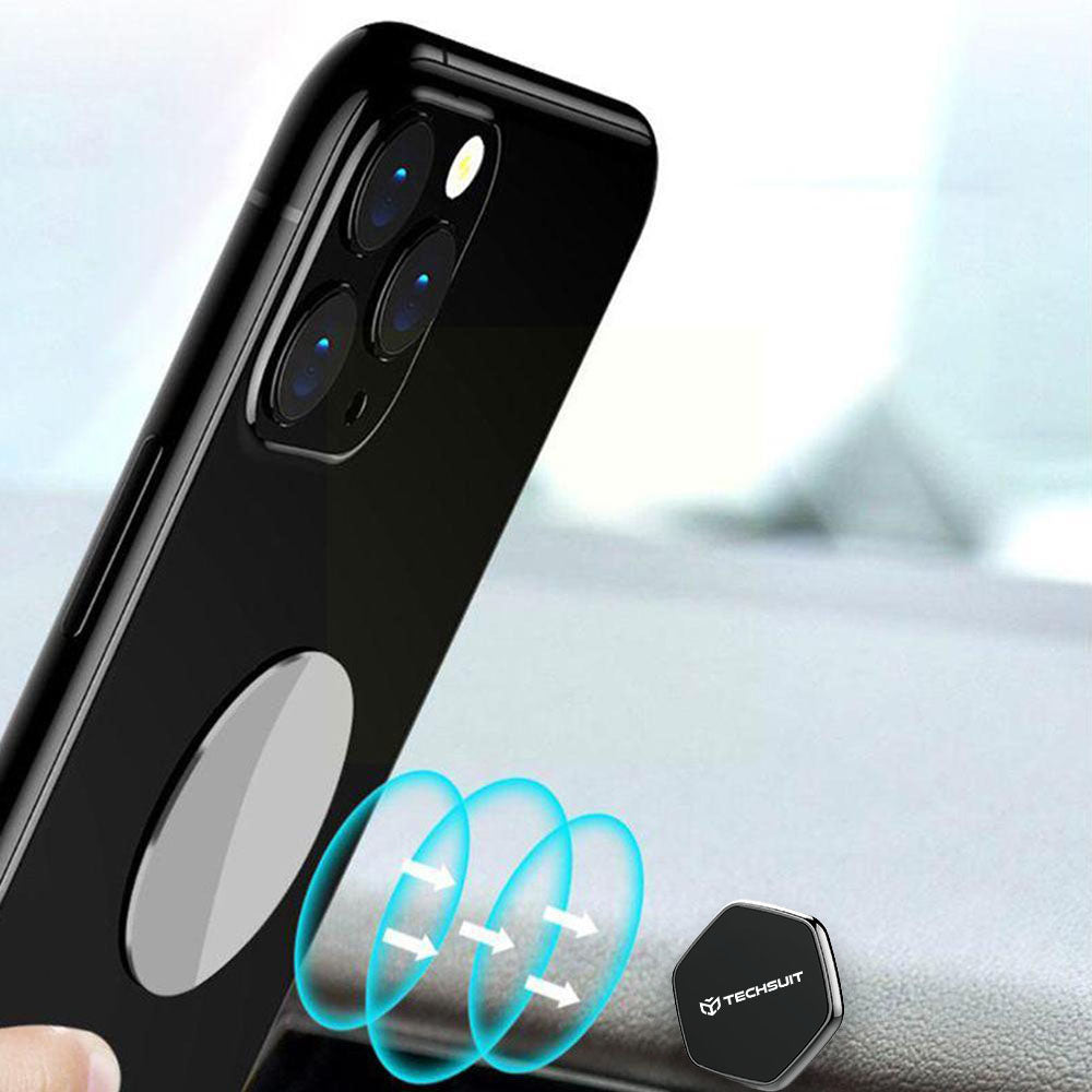Support Auto Magnétique Techsuit HOLD210-C, Universel, Noir
