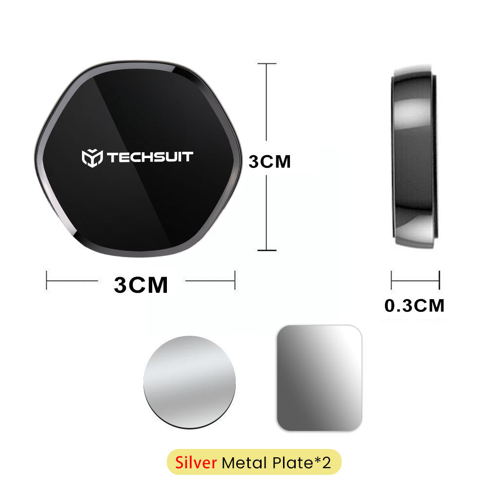 Support Auto Magnétique Techsuit HOLD210-C, Universel, Noir