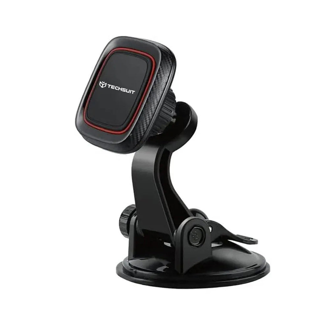 Autohouder Magnetisch Techsuit S6, Universeel, Zwart Rood