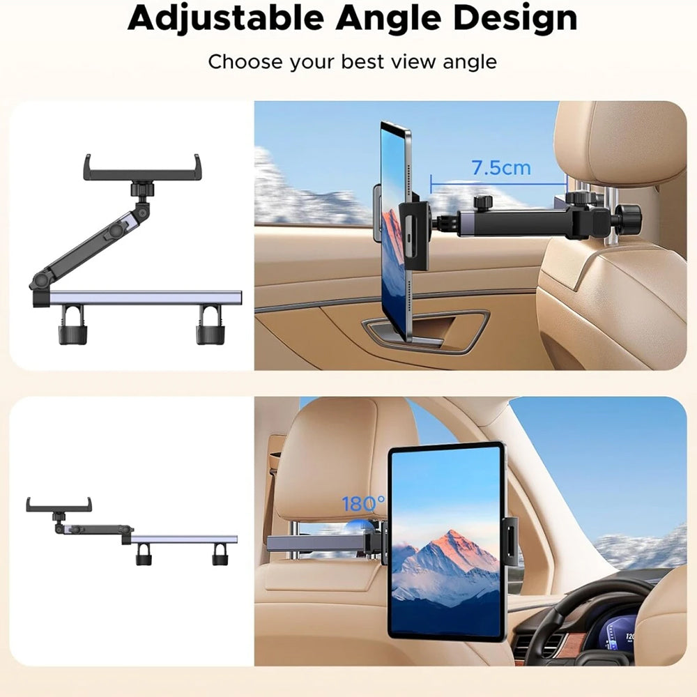 UGREEN LP904 (55443) Auto Hoofdsteunhouder voor Telefoon / Tablet, 4.7inch - 9.8inch, Zwart