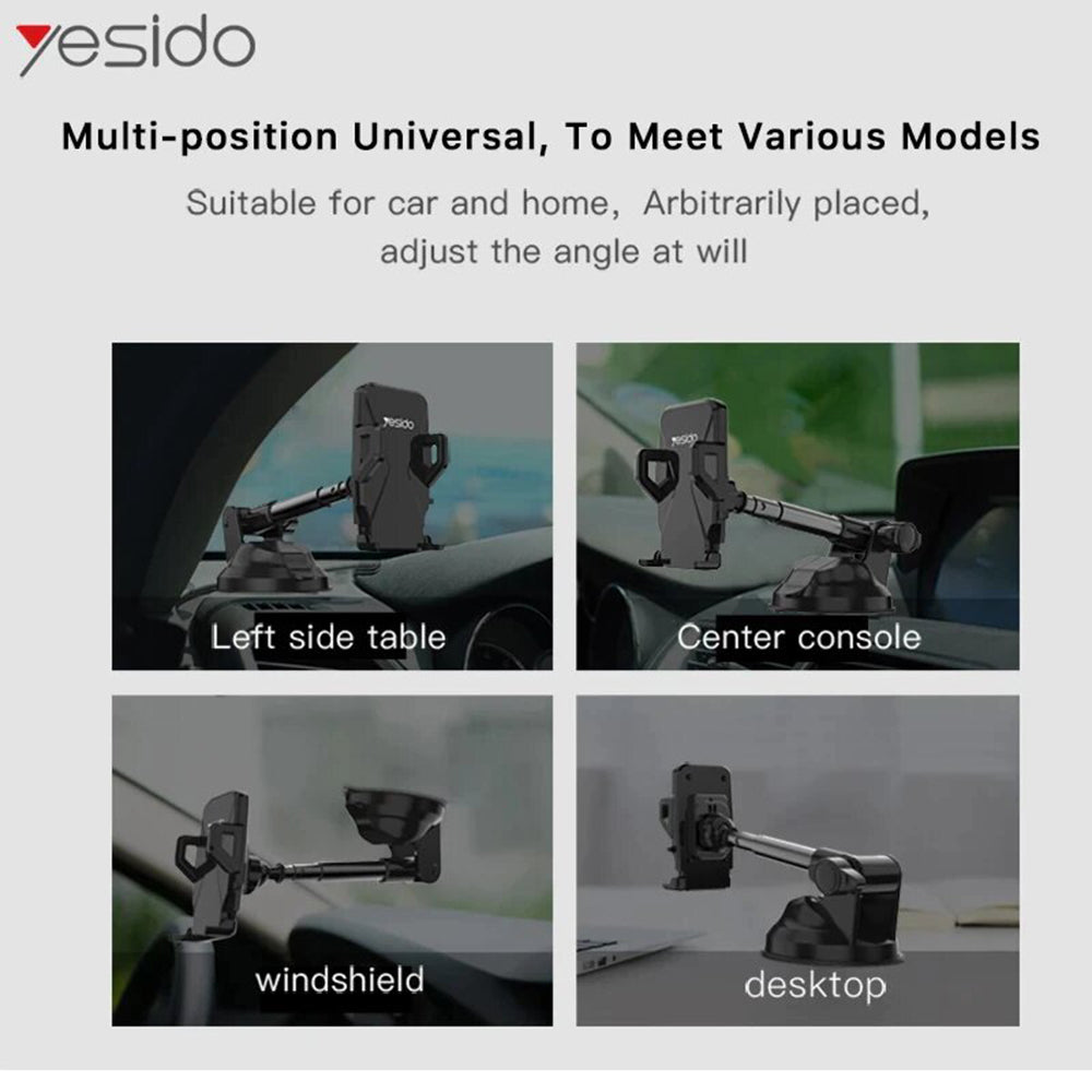 Support Auto Yesido C40, Universel, Noir