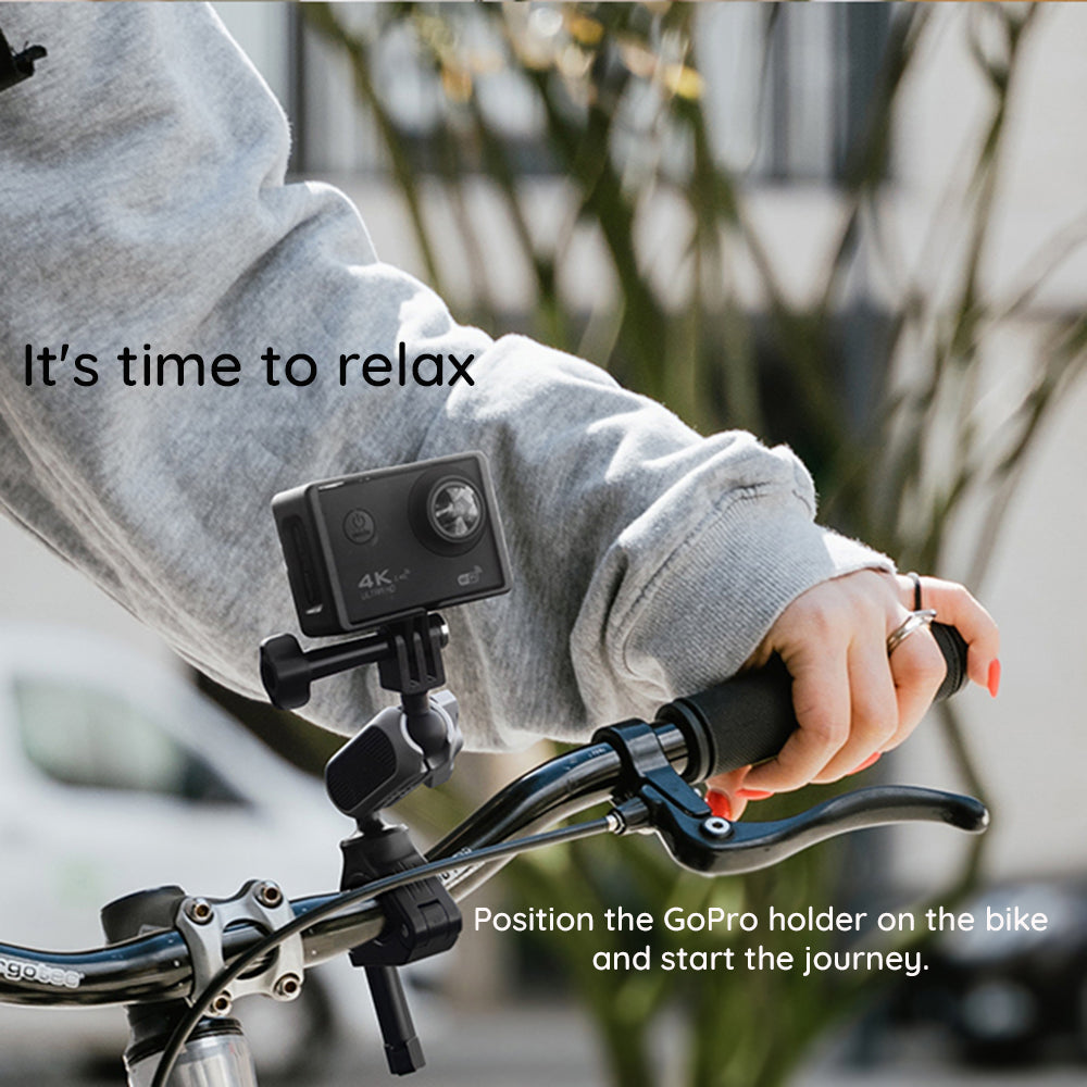Fahrradhalterung Sportkamera Techsuit JX-008 für GoPro, Grau
