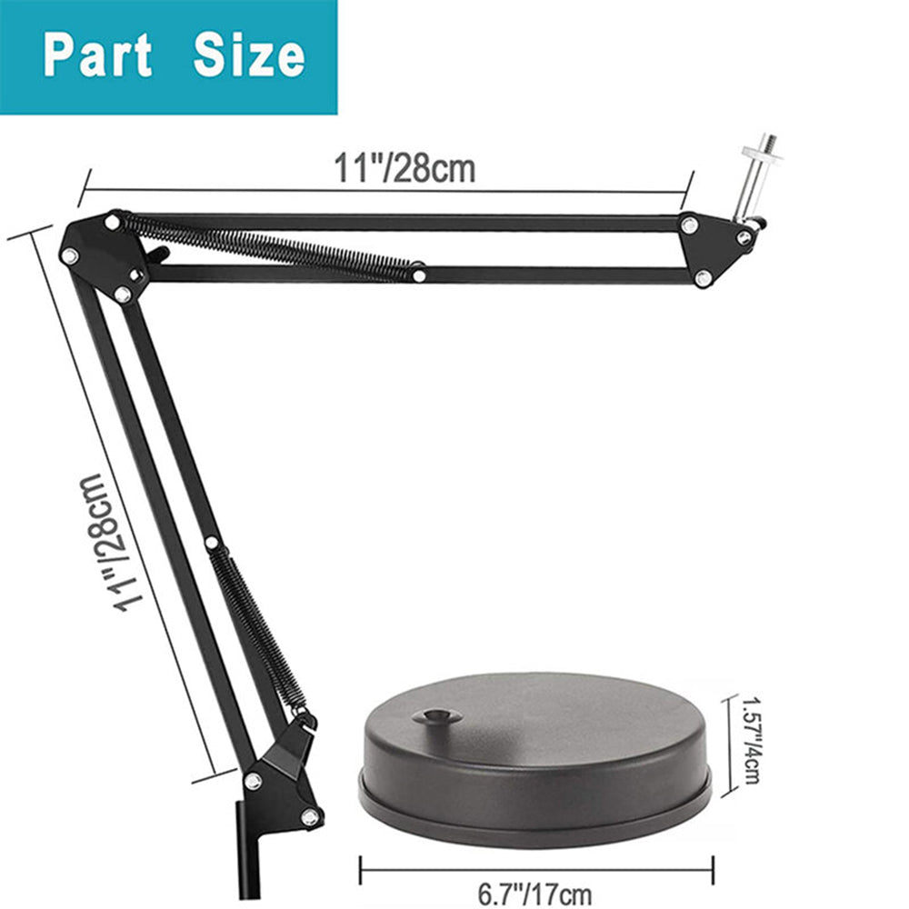 Support de bureau 1/4 pouce Techsuit GT6 pour caméra / microphone, Noir