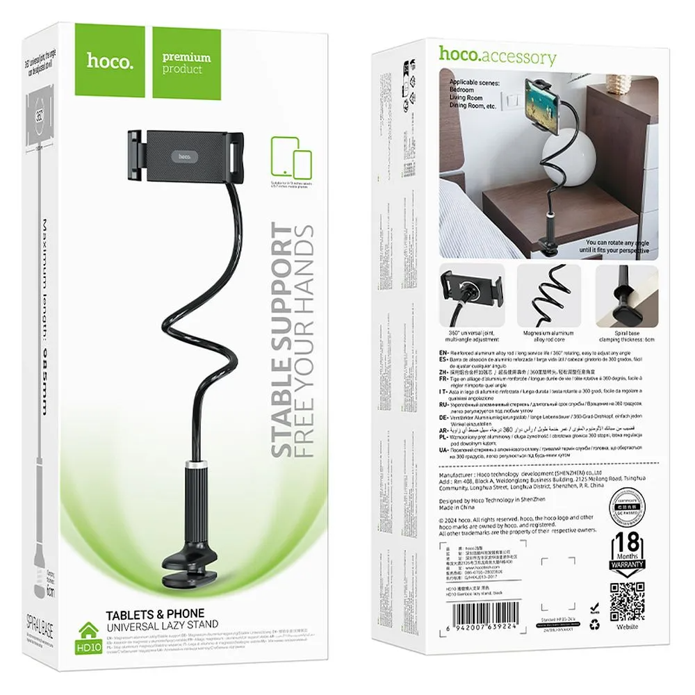 Bureausteun HOCO HD10, Universeel, Zwart