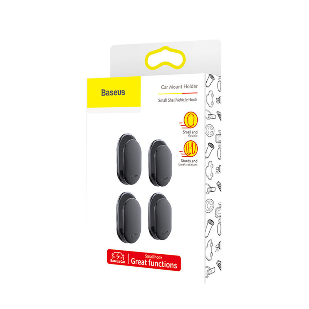 Support Crochet Auto Baseus Small Shell, Set 4 Pièces ACGGBK-01