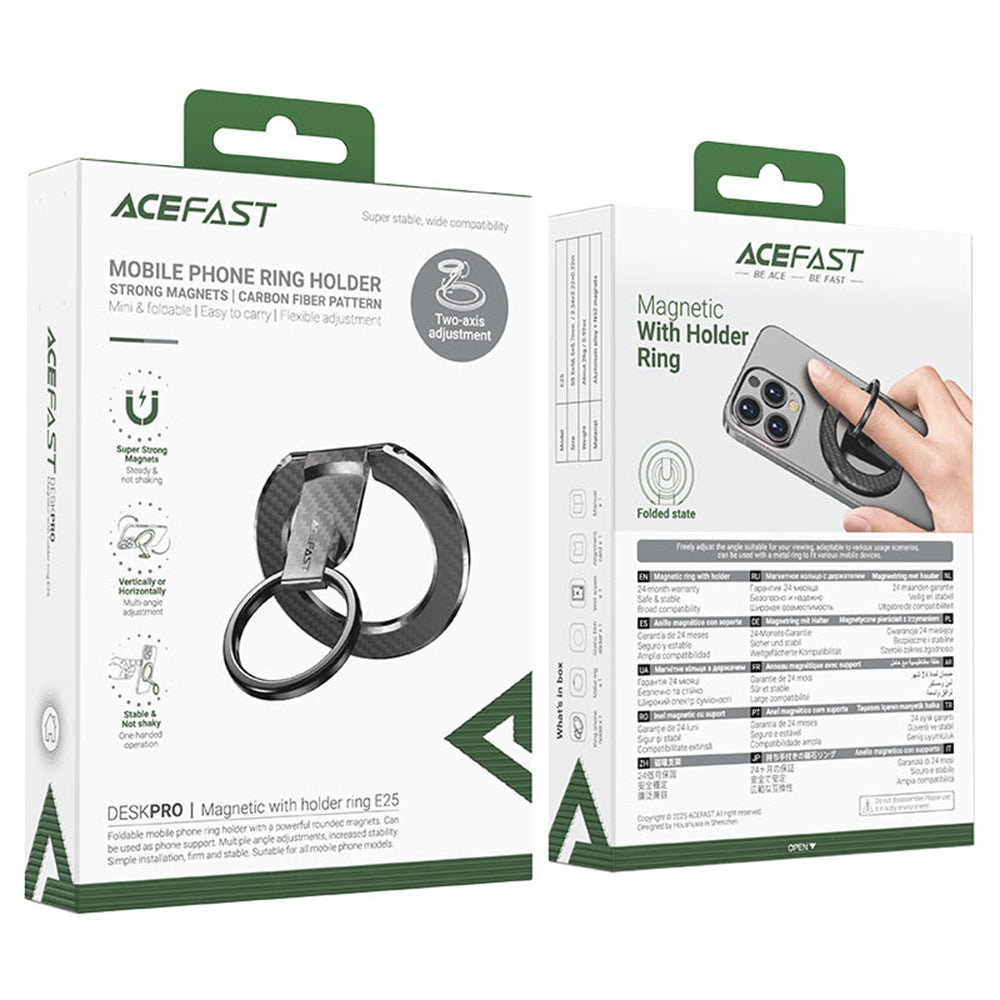 Ringhouder Acefast E25, Universeel, Zilver