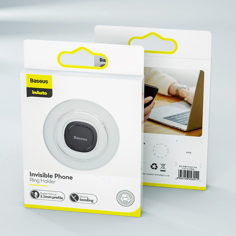 Baseus Ultrathin Universal Handy-Halterung mit Ring | Grau