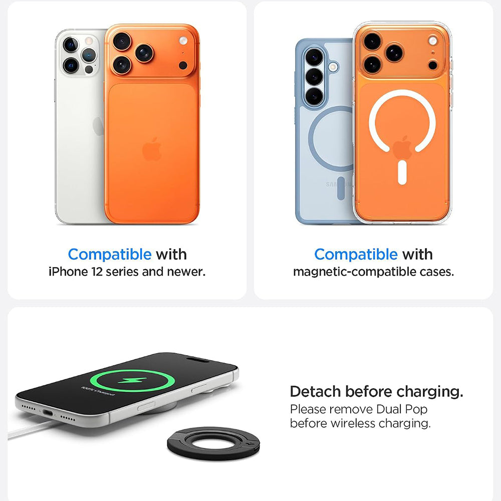 Spigen Dual Pop Mag S Ringhalter, Universal, Grau AMP11736