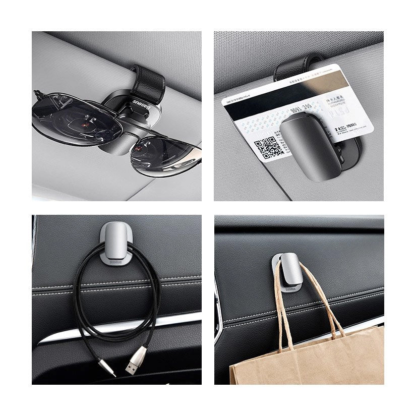 Baseus Platinum Platinum Clip Support parasolaire pour lunettes de soleil, argent ACYJN-B0S