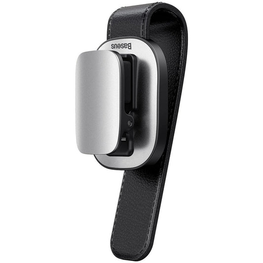 Baseus Platina Clip Zonnebril Parasolar Houder, Zilver ACYJN-B0S