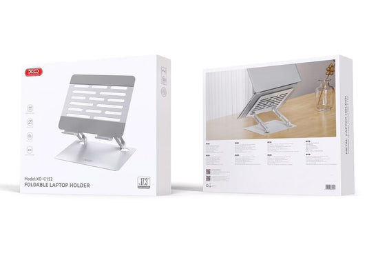 XO Design C152 standaard voor laptop max. 17,3 inch, zilver
