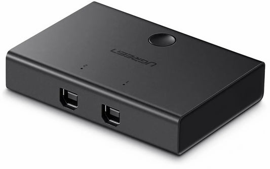 USB-Schalter UGREEN US158, 2 x USB-B, Schwarz