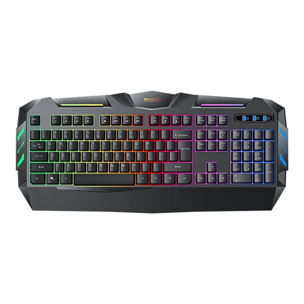 Draadloos Toetsenbord Yesido KB21, RGB, 1.5m, Zwart