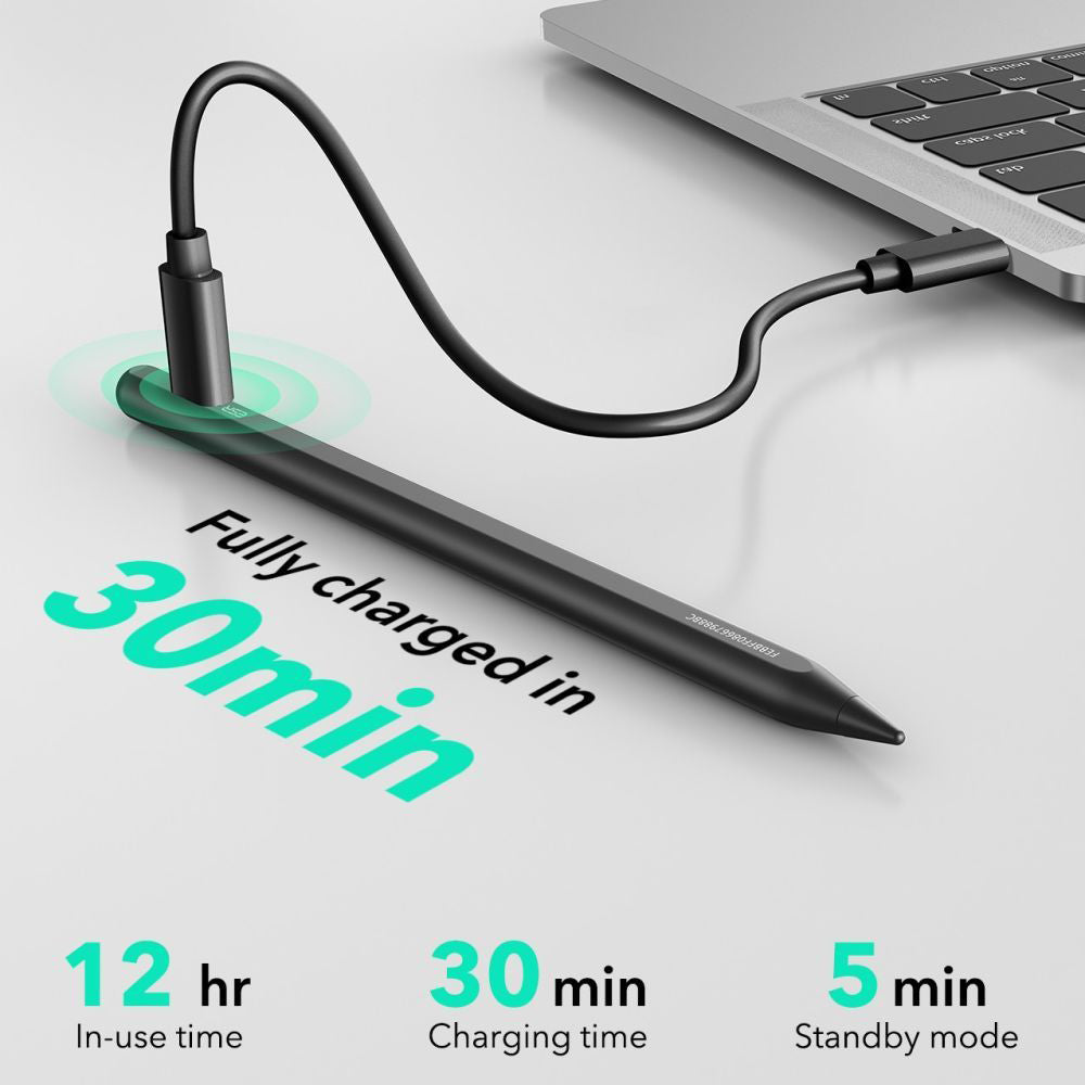 Touch Pen ESR Geo voor Apple iPad, Actieve Versie, Zwart