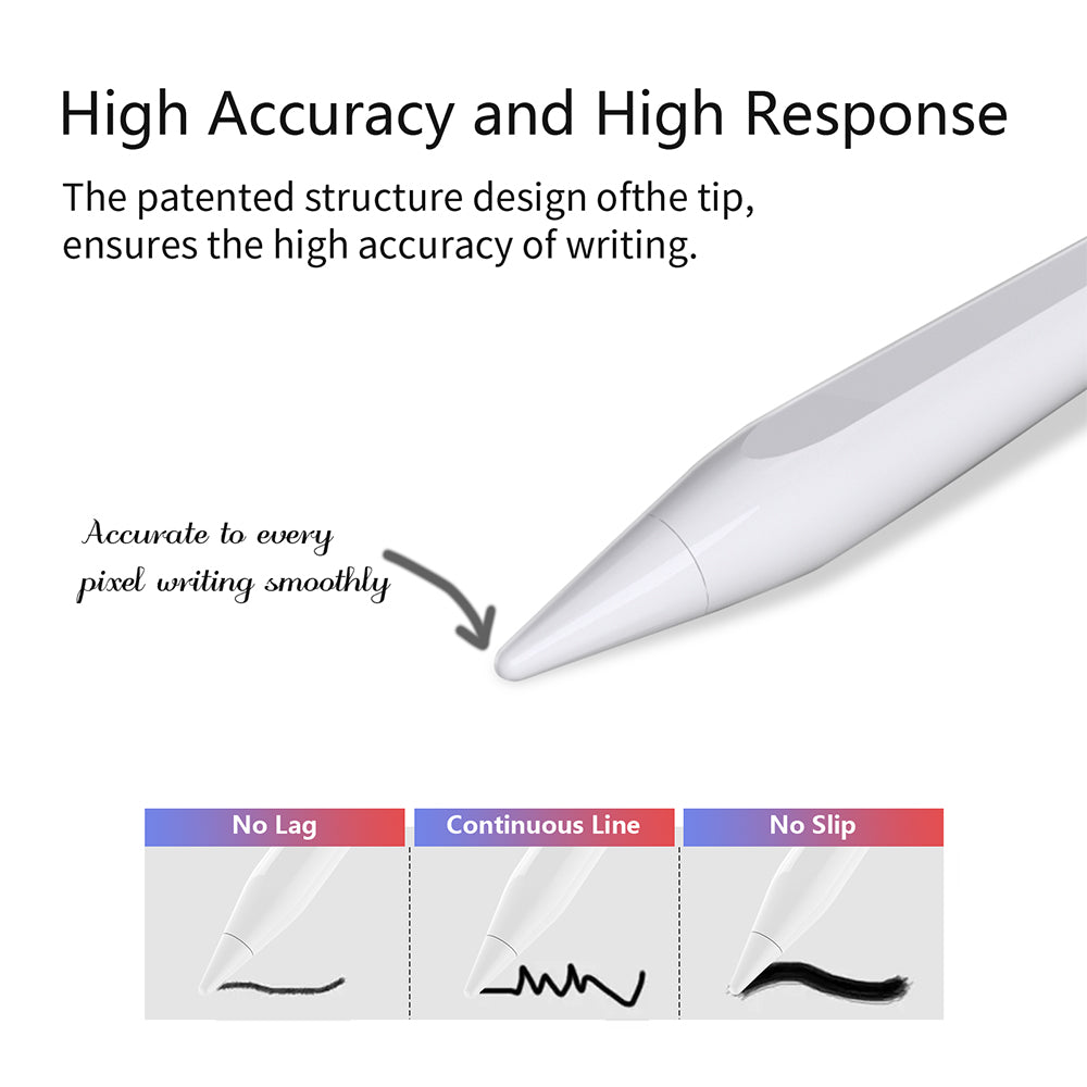 Touch Pen Techsuit AC10-CP voor Apple iPad, Actieve Versie, Wit