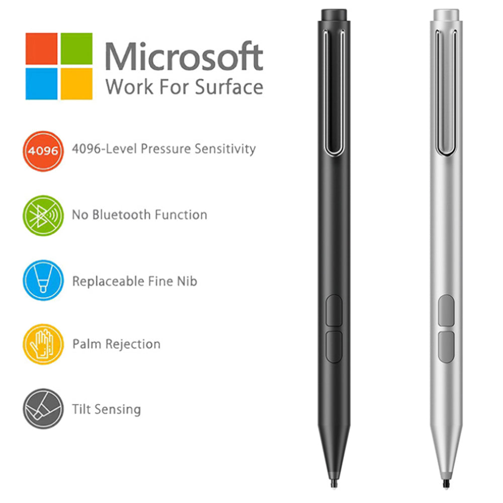 Touch Pen Techsuit F94S pour Microsoft Surface / Asus Transformer / Zen / Vivobook / HP Envy / Pavilion / Spectre, Version Active, Noir