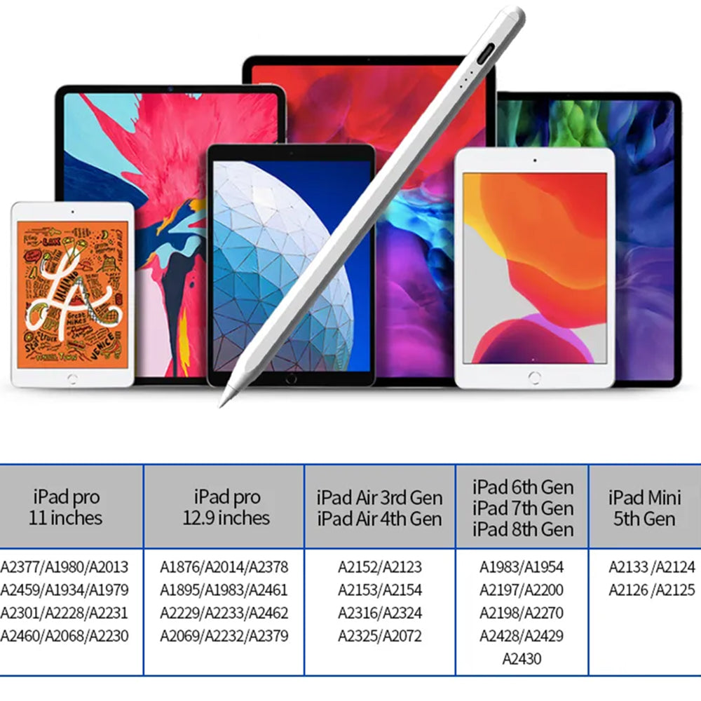 Touch Pen Techsuit JA04 pour Apple iPad, Version Active, Blanc