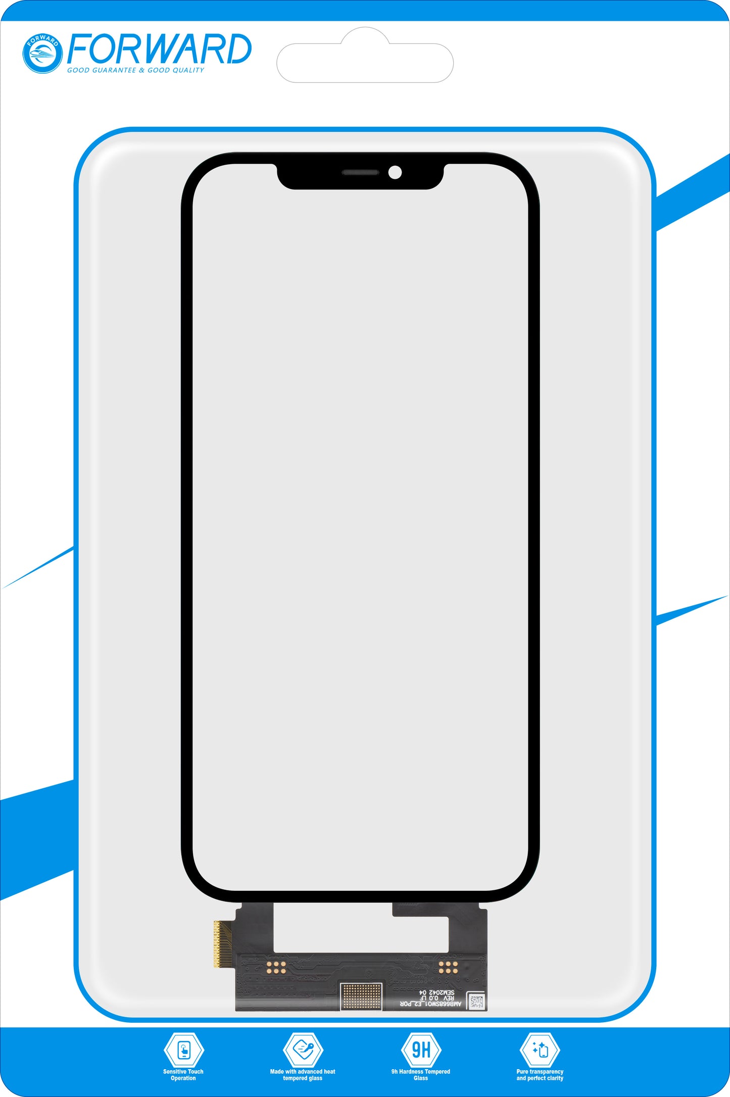 Touchscreen Forward Guard OCA für Apple iPhone 12 Pro Max, IC-Version, Schwarz
