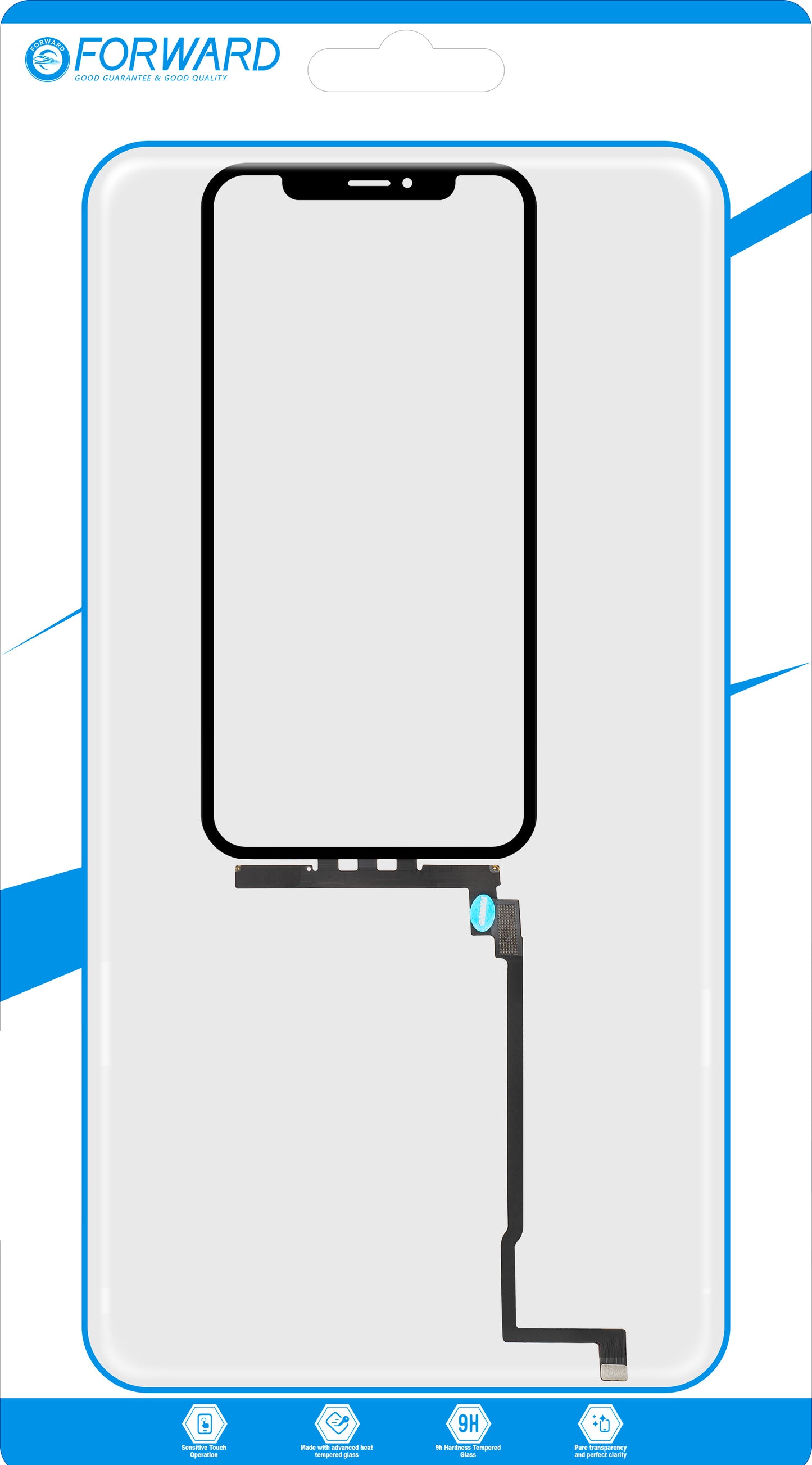 Touchscreen Forward Guard OCA voor Apple iPhone 11 Pro Max, Zwart