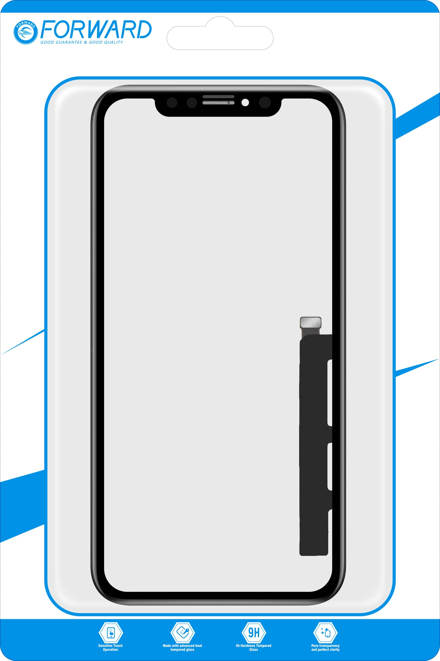 Protection avant tactile OCA pour Apple iPhone XR, version IC, noir