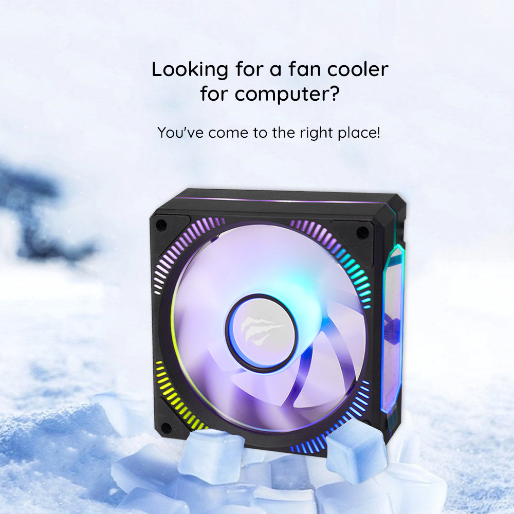 Ventilator HAVIT F2096, RGB, 1800RPM, 30dB, 3W, Zwart