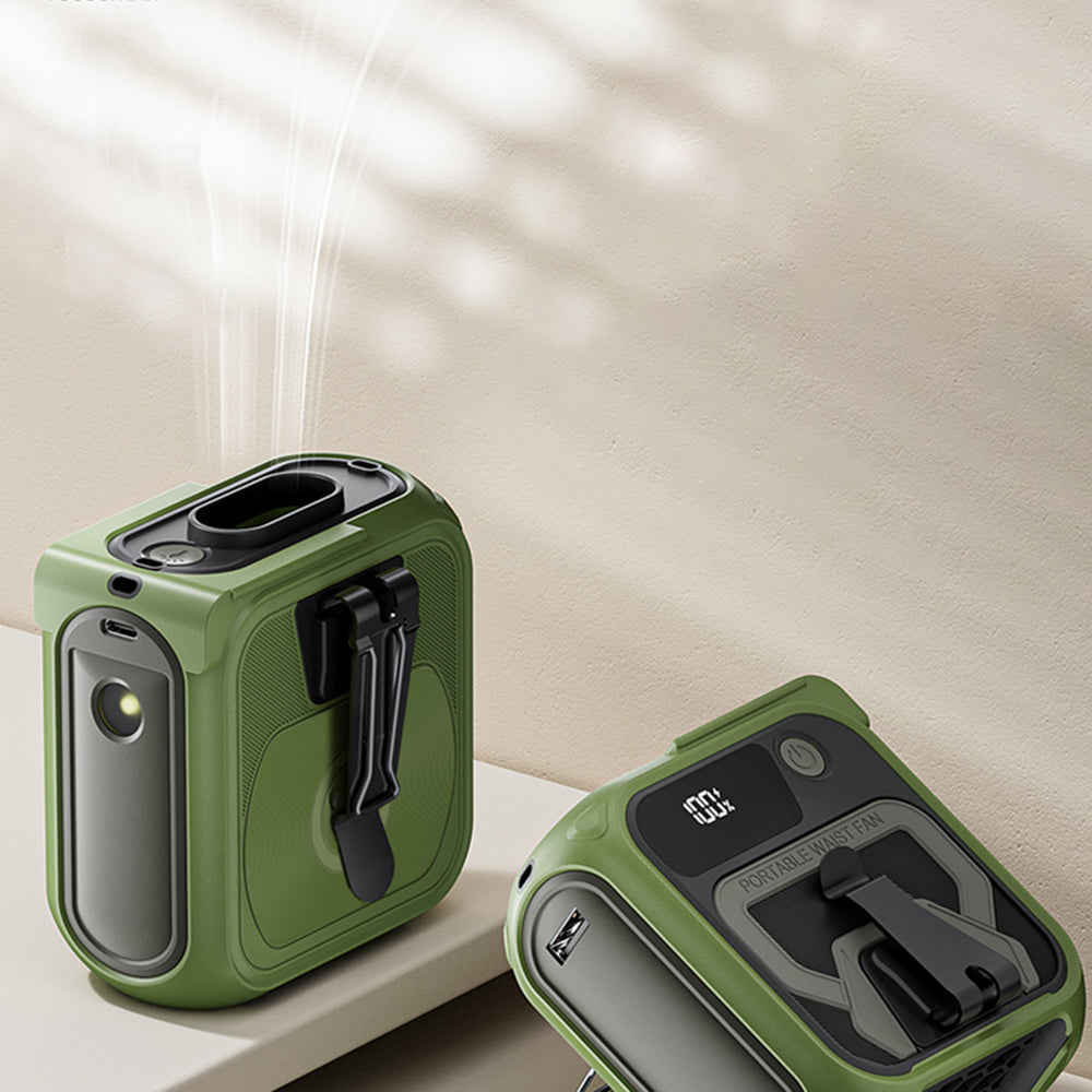 Ventilateur Portable Techsuit Z13 avec batterie externe 10000mAh, Gris