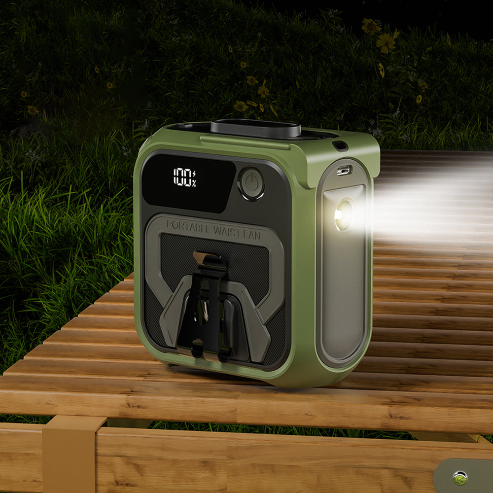 Draagbare Ventilator Techsuit Z13 met externe batterij 10000mAh, Oranje