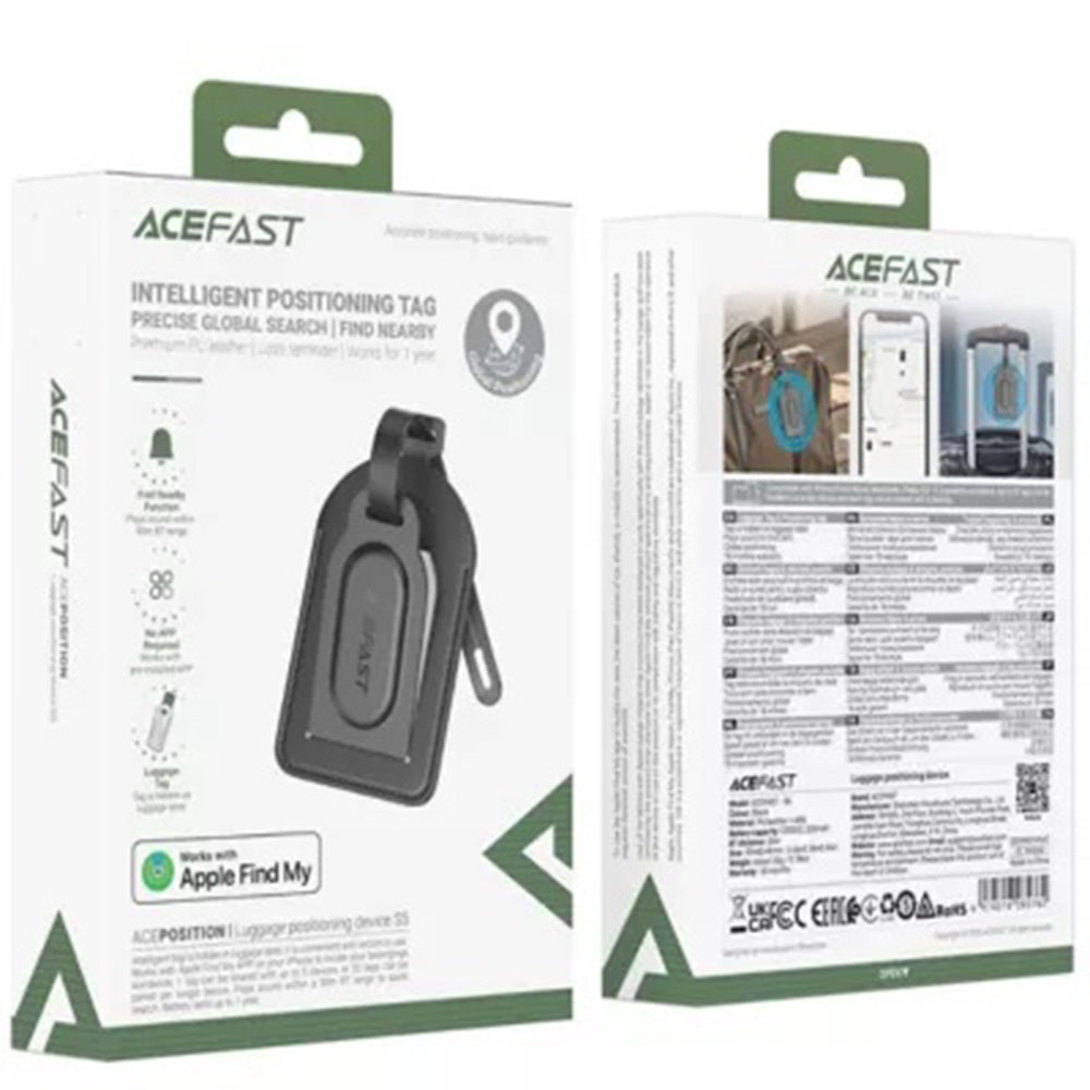 Acefast SmartTag Gepäck S5 für iOS-Serie, Schwarz