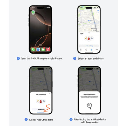 Acefast SmartTag S1 voor iOS Series, Grijs