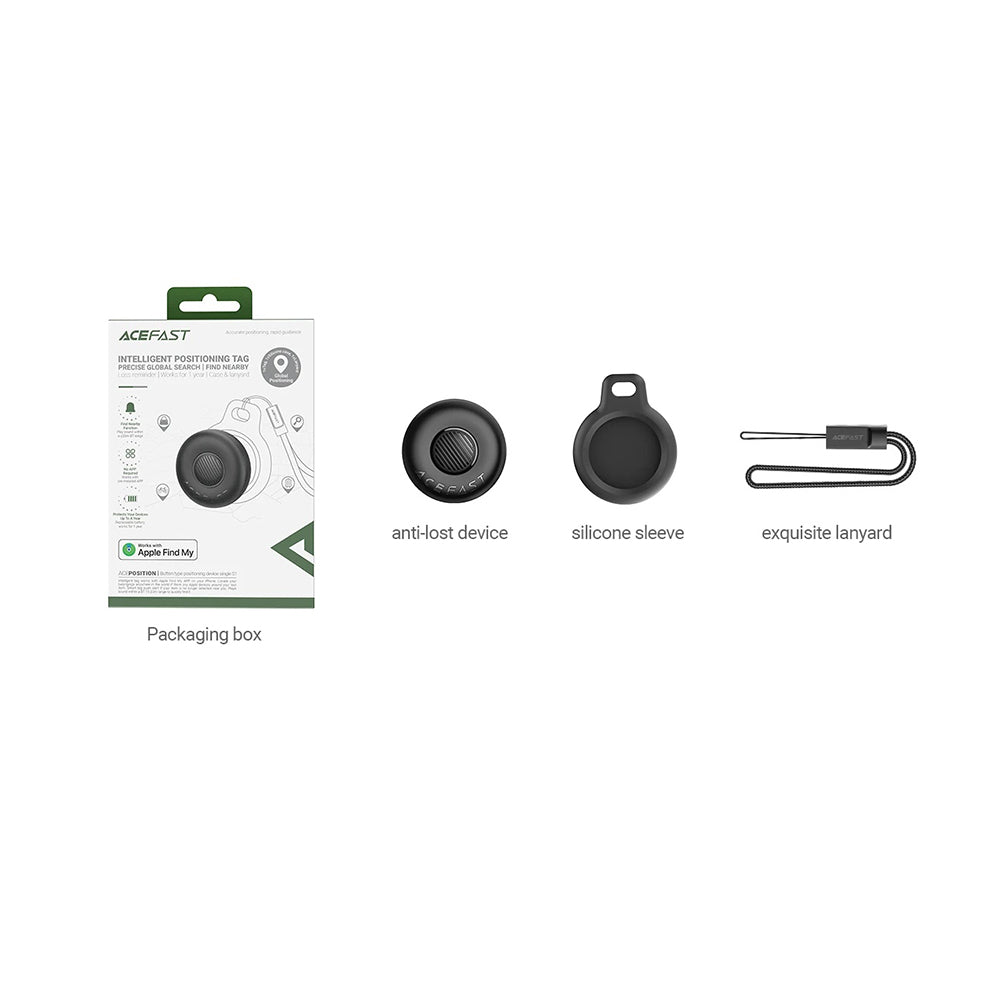 Acefast SmartTag S1 voor iOS Series, Grijs