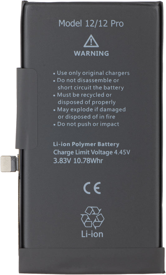 Batterie Apple iPhone 12 / 12 Pro avec intégration Flex Band BMS (sans contacts à souder) 