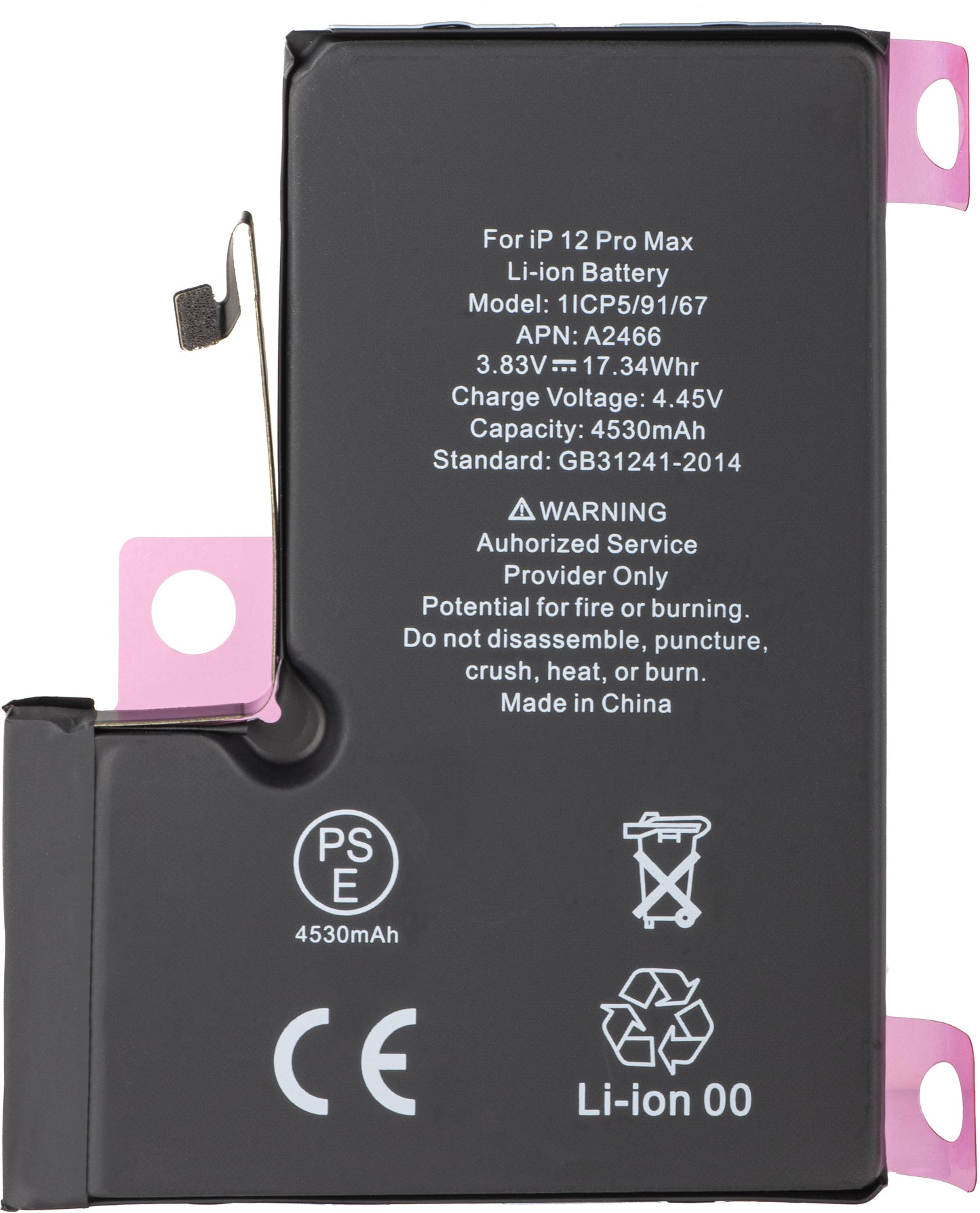 Batterie Apple iPhone 12 Pro Max, Diagnostic Haute Capacité