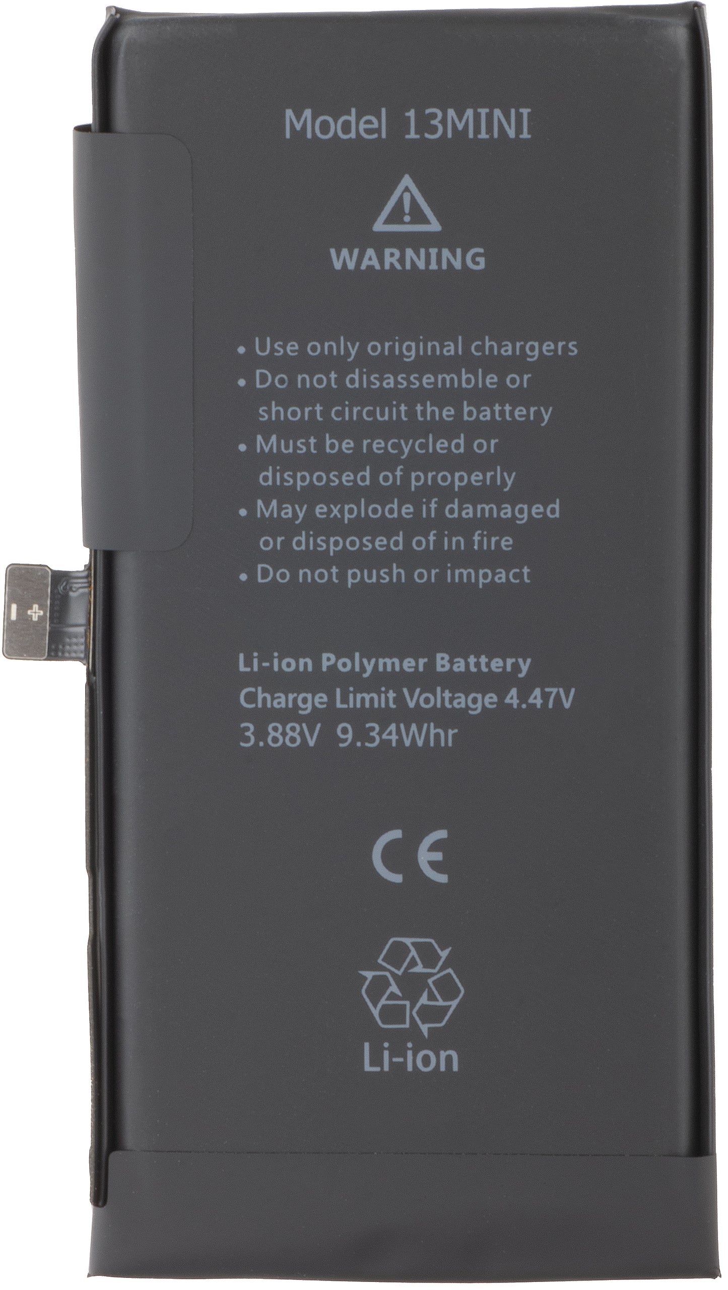 Batterie pour Apple iPhone 13 mini avec intégration du Flex Band BMS (aucun contact à souder requis) 