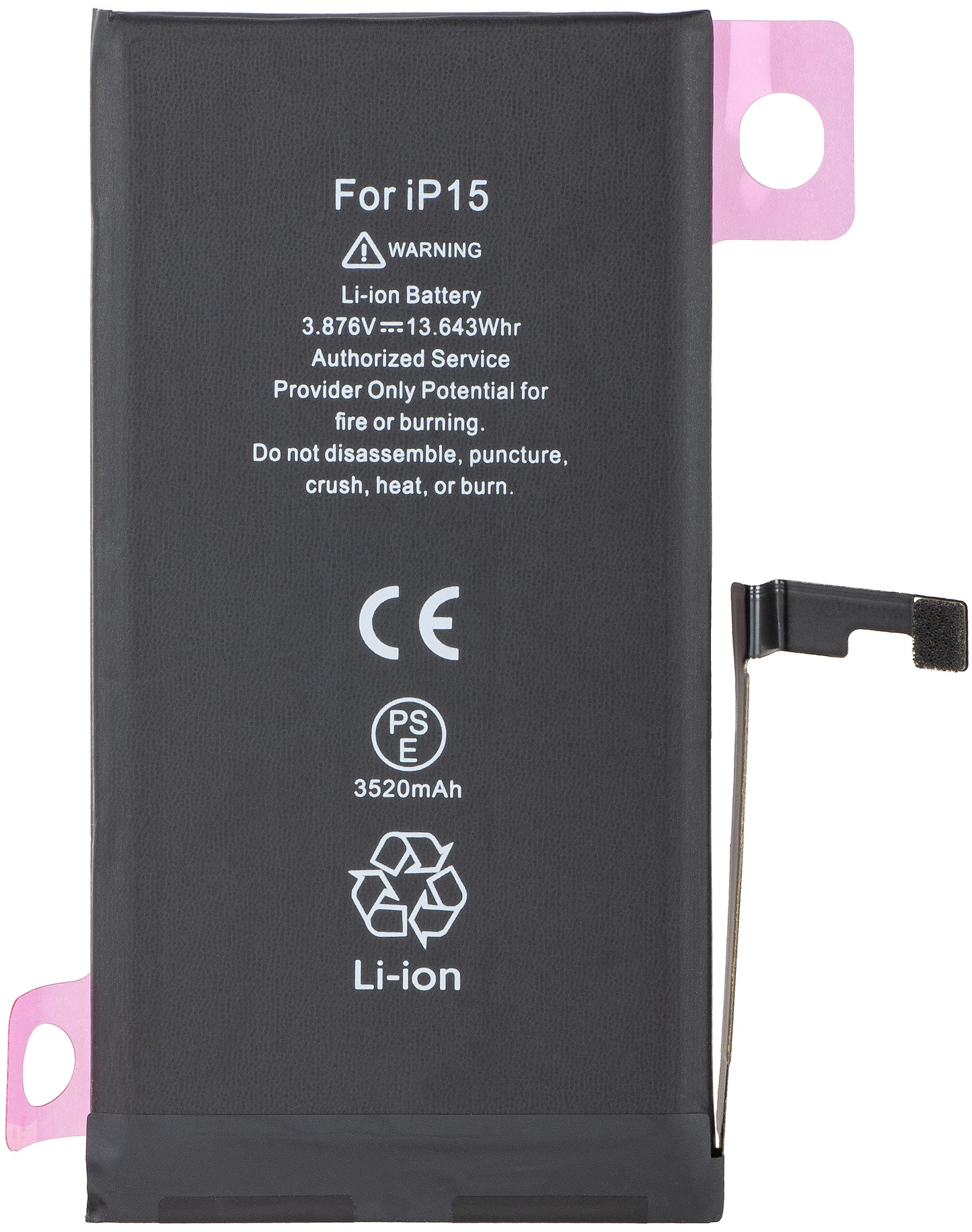 Batterie Apple iPhone 15, Diagnostic Haute Capacité