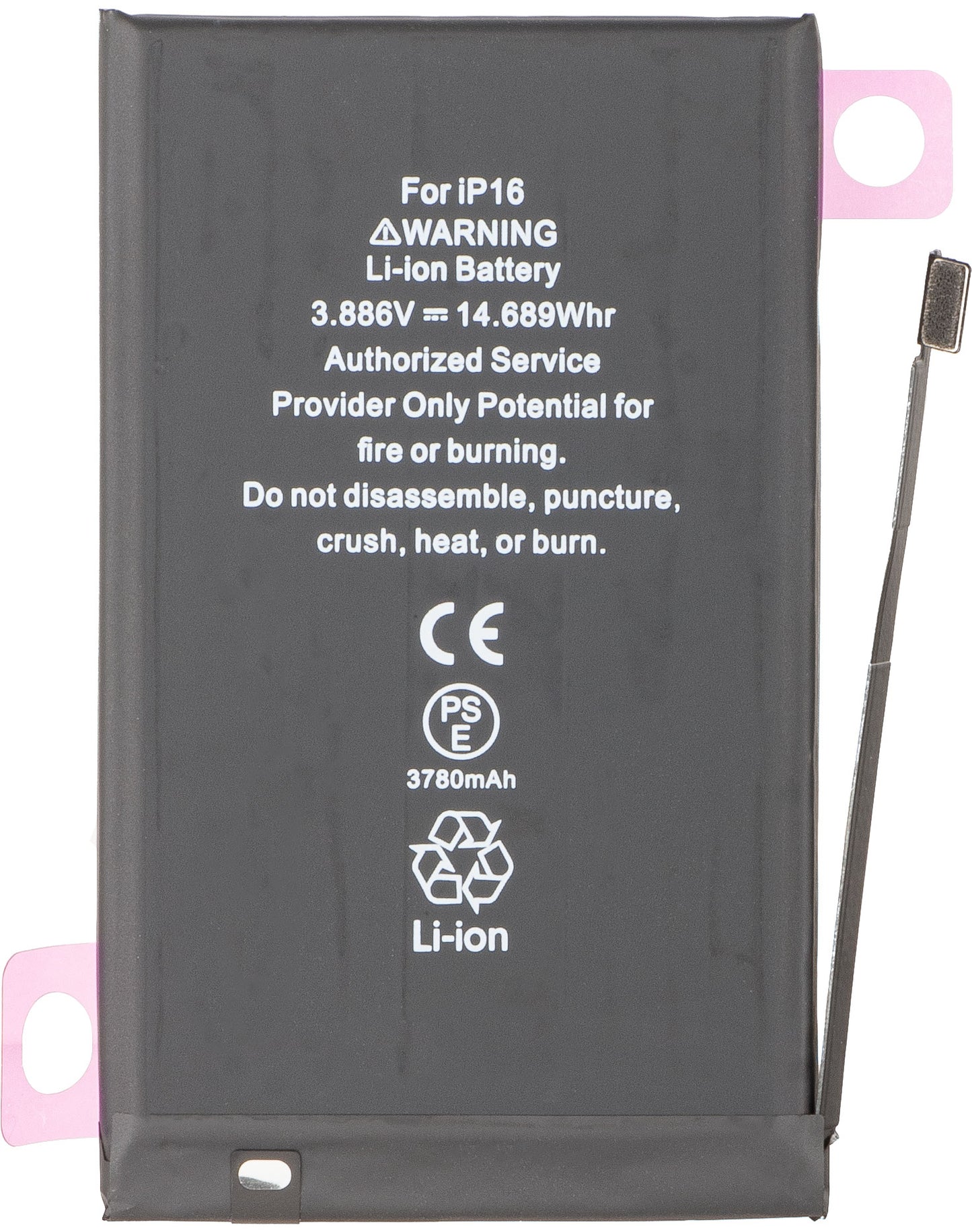 Apple iPhone 16 batterij, hoge capaciteit