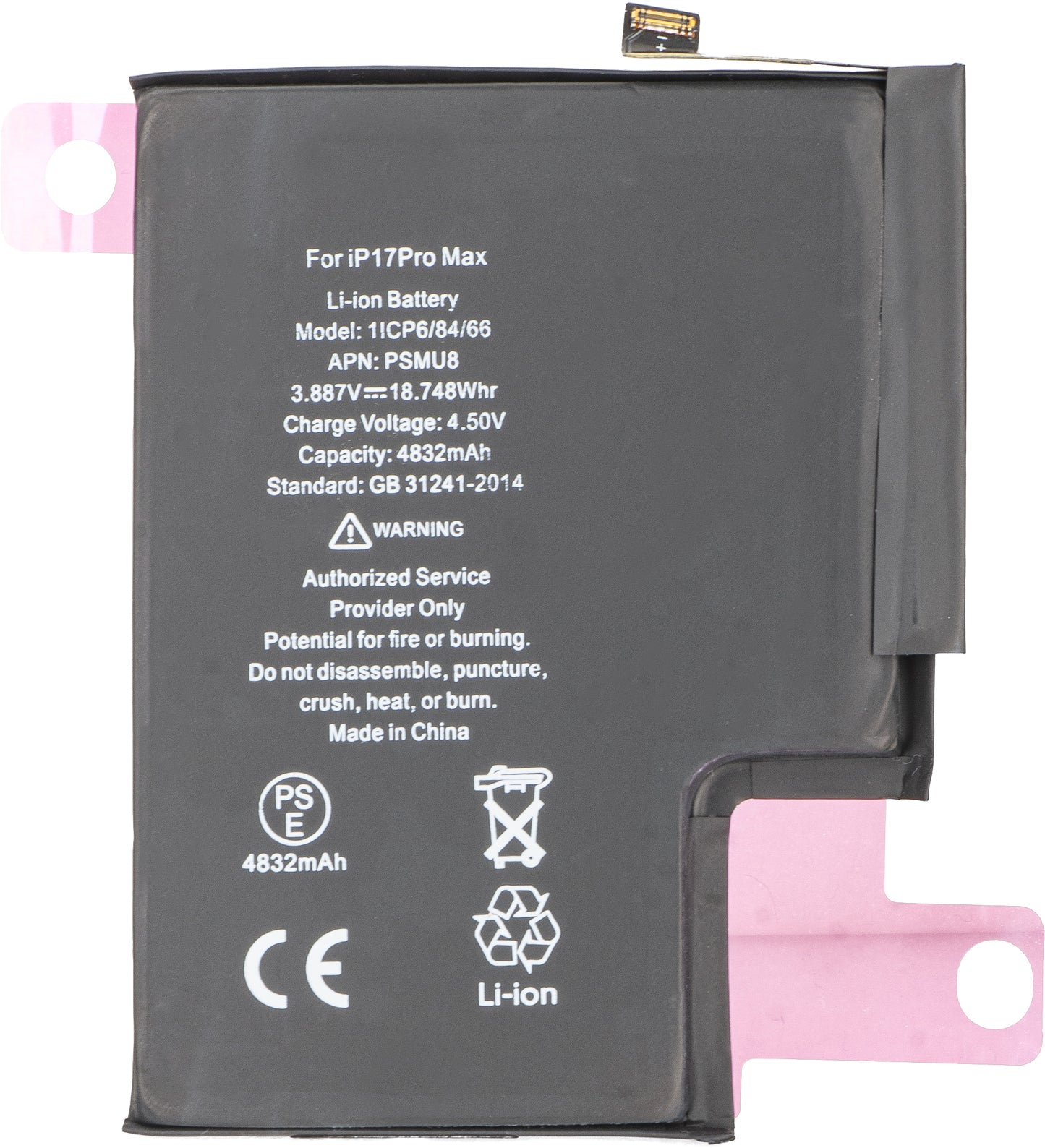 Apple iPhone 17 Pro Max batterij