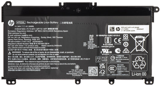 HP HT03041XL-PR+PL, 3600mAh, 41Wh, 3 cellen, Service Pack L11119-855 