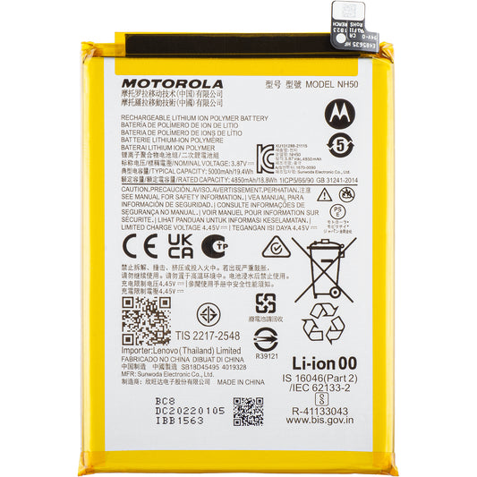 Batterij Motorola Moto E13 / G53 / E22s / E32 / G22, NH50, Service Pack SB18D45495