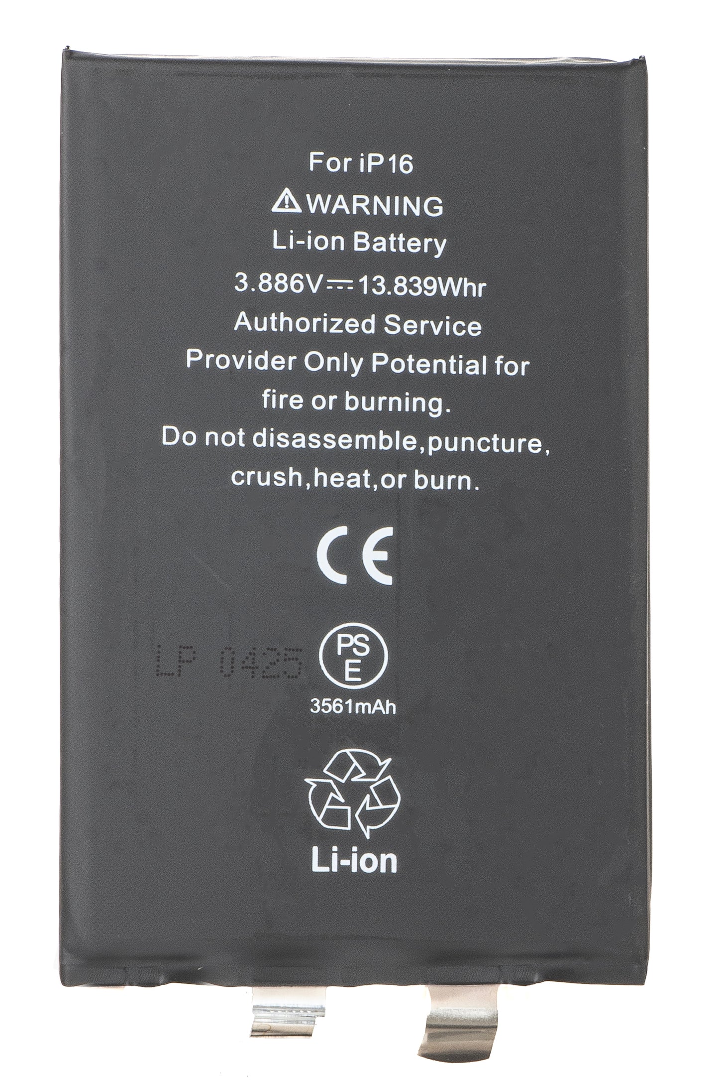 Accu voor Apple iPhone 16, zonder Flex BMS-band