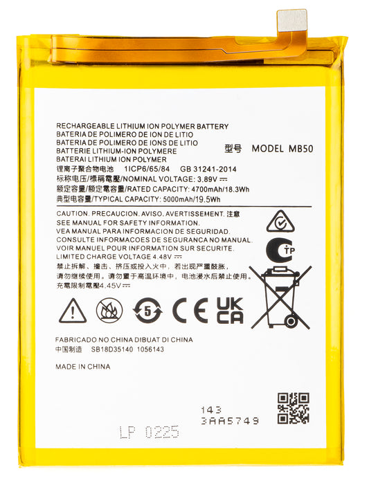 Accu voor Motorola Moto G200 5G, MB50
