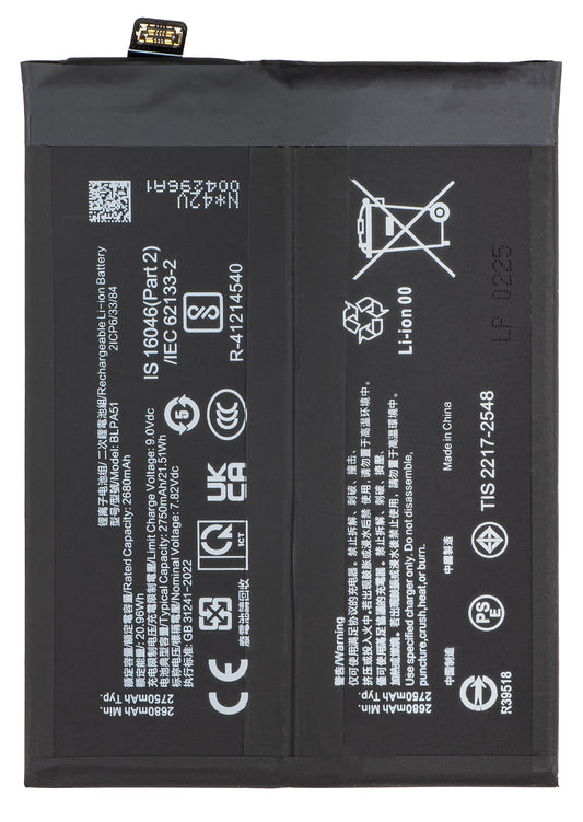 Battery for Realme GT 6T / GT 6, BLPA51