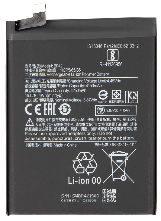 Batterie pour Xiaomi Mi 11 Lite 5G / 11 Lite, BP42
