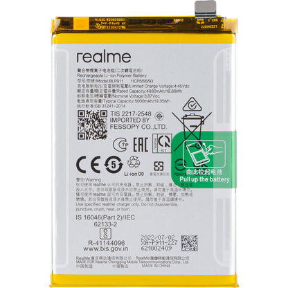 Batterij Realme V25 / 9i / 9 Pro, BLP911, Service Pack 4200013 