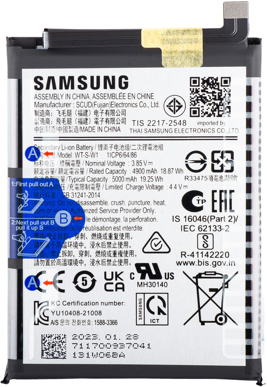 Batterij Samsung Galaxy A14 5G A146, WT-S-W1, Service Pack GH81-23314A