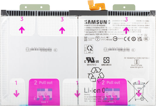 Accu Samsung Galaxy Tab S10 FE+, EB-BX828ABE, Service Pack GH82-37171A