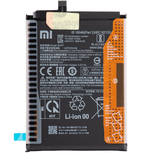 Batterij Xiaomi Poco X3 Pro, BN57, Service Pack 460200007D1G 